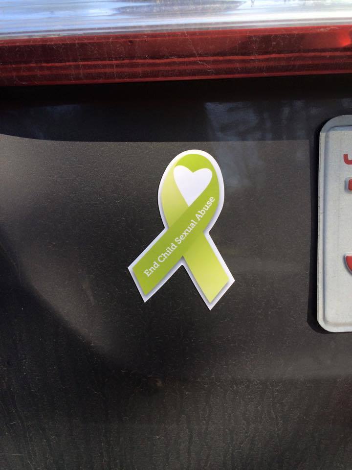 End Child Sexual Abuse Awareness Ribbon Magnet