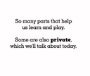 "My Body is Special and Private" Board Book