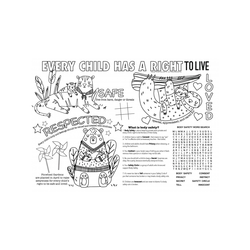 [SKU00221] Body Safety Placemat