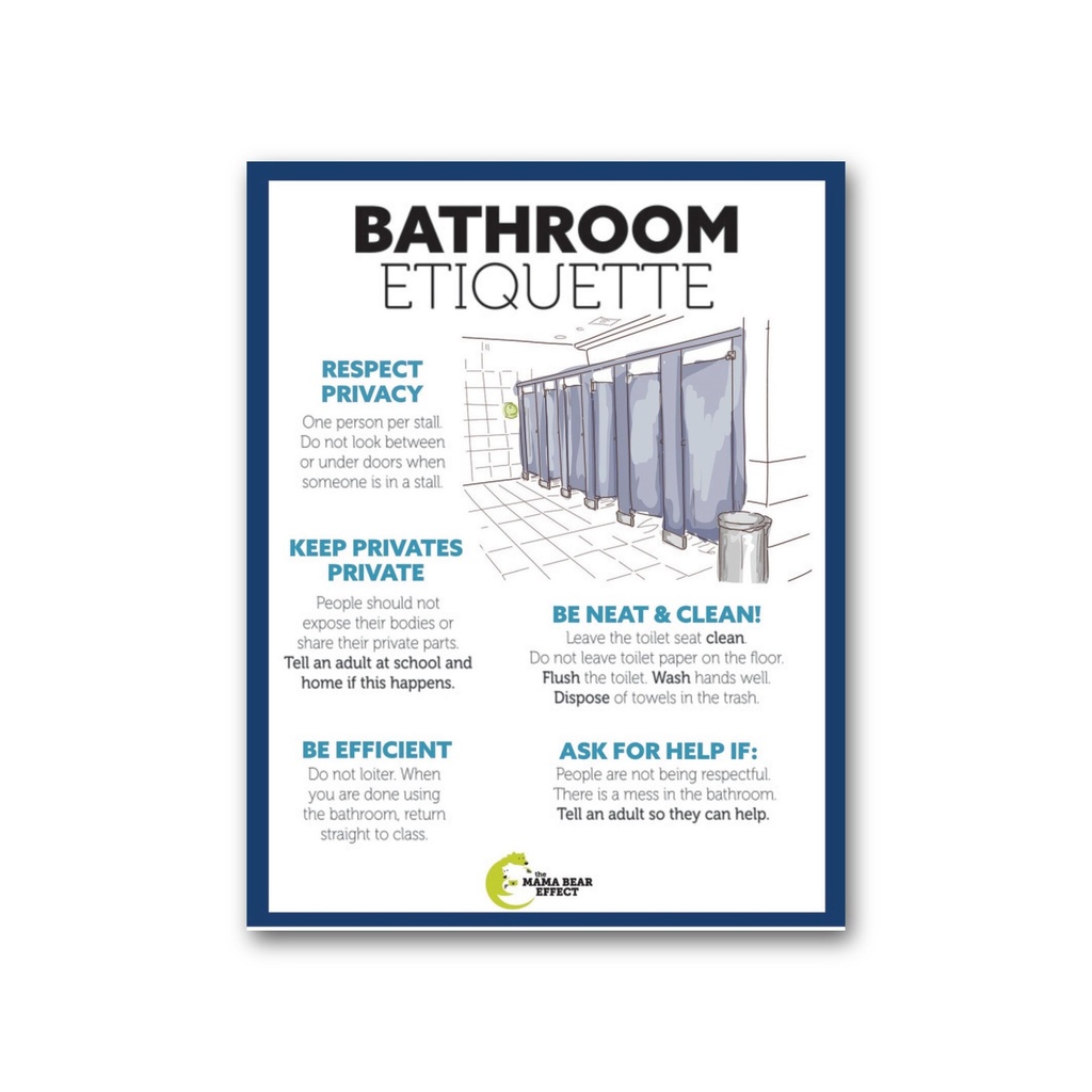 School Bathroom Etiquette Poster
