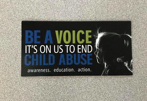 [SKU00116] Be A Voice It's On Us to End Child Abuse Car Magnet
