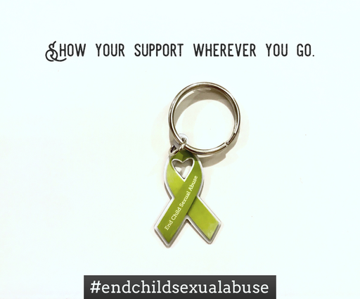 [SKU00124] End Child Sexual Abuse Awareness Key Chain