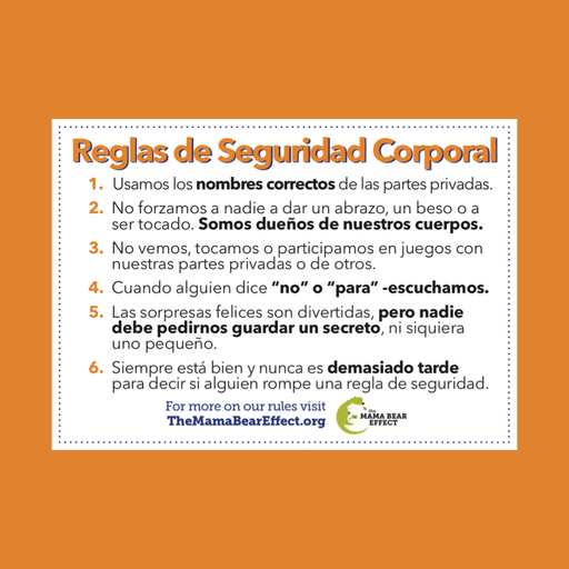[SKU00203] Spanish Body Safety Fridge Magnet